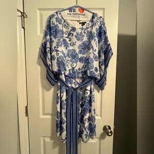 Jessica Howard Blue and White Floral Dress